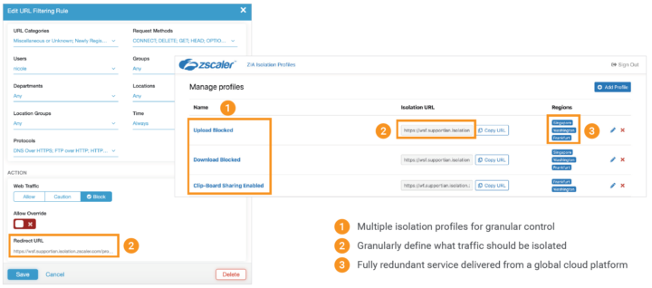 Capabilities Zscaler Cloud Browser Isolation