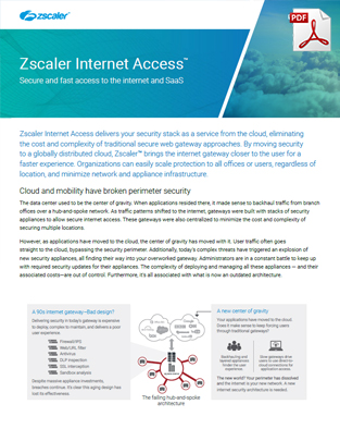 Zscaler Internet Access Datasheet