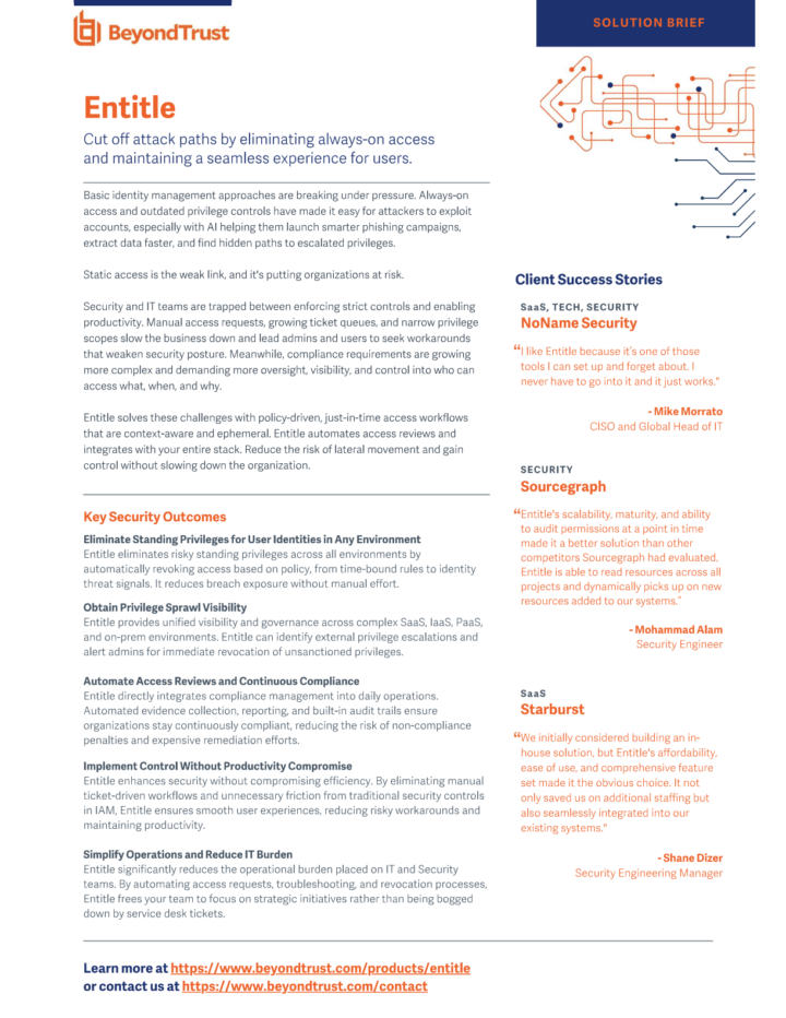 Beyondtrust Entitle Datasheet