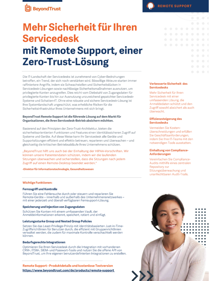 Beyondtrust Remote Support Datasheet