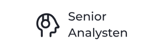 Piktogramm Symbol als Darstellung eines Managed-SOC Security Analysten mit Headset und Text Senior Analysten